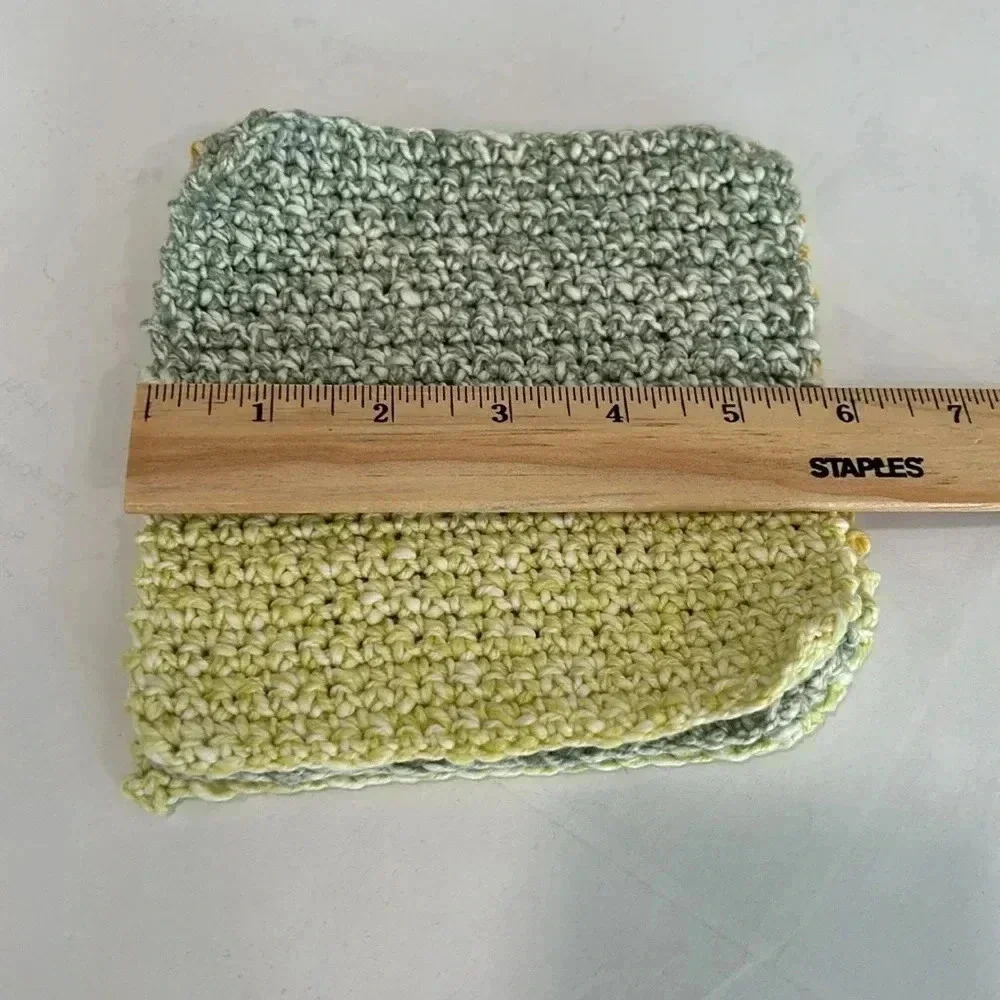 Hand Crocheted Washcloth/Dishcloth - Set of 3